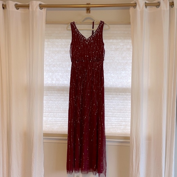 BHLDN Brooklyn Maxi Dress in Black Cherry *WITH BELT* - Picture 8 of 10